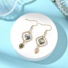 Natural Paua Shell & Stainless Steel Dangle Earrings for Women EJEW-JE07076-02-1