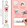PU Leather & Cotton Name Marker Keychain AJEW-WH0514-032-2