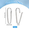 304 Stainless Steel Keychain Clasp Findings STAS-WH0072-03P-2