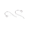 Anti-Tarnish Rhodium Plated 925 Sterling Silver Earring Hooks STER-N016-29P-3