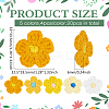 20Pcs 5 Colors Handmade Crochet Cotton Ornament Accessories AJEW-FG0004-30-2
