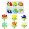 12Pcs 6 Colors Handmade Lampwork Beads LAMP-PA0001-04-1