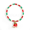 Christmas 304 Stainless Steel Enamel Charm Bracelets UB9806-3-1