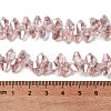 Transparent Electroplate Glass Beads Strands GLAA-K064-06A-AB03-4