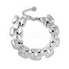 Non-Tarnish 304 Stainless Steel Panther Chain Bracelets for Women Men BJEW-Q343-01P-1