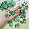 20Pcs 10 Styles Single Face Printed Clover Wood Big Pendants WOOD-CJ0001-80-4