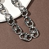 304 Stainless Steel Link Chain Bracelets for Men Women BJEW-D385-06AS-3