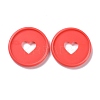 Heart Plastic Loose Leaf Ring Round Binder Discs DIY-WH0304-348A-02-1