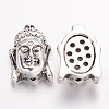 Zinc Alloy Tibetan Style Hollow Buddha Head Beads X-TIBEB-AD62526-AS-NR-2