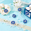 6Pcs 1-Hole Alloy Rhinestone Shank Buttons BUTT-GA0001-15C-4