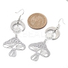 Brass & Stainless Steel Dangle Earrings EJEW-TA00396-3