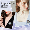 40Pcs 4 Size 304 Stainless Steel Brooch Cabochon Settings STAS-SC0007-63-5