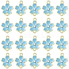 20Pcs Alloy Enamel 5-Petal Flower Connector Charms FIND-YW0009-33C-1