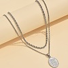 304 Stainless Steel Rope Chain Double Layer Necklaces WG0A8AC-01-1