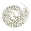 Electroplate Transparent Glass Beads Strands EGLA-N002-34C-C09-2