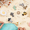 7Pcs 7 Styles Cross Silicone Beads Knitting Needle Protectors/Knitting Needle Stoppers DIY-NB0010-32-3