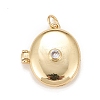 Brass Micro Pave Cubic Zirconia Locket Pendants LS-KK-A161-37G-1