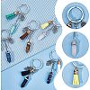 Synthetic & Natural Gemstone Bullet Keychain KEYC-NB0001-43-4