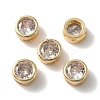 Rack Plating Brass Micro Pave Cubic Zirconia Slide Charms KK-C020-13LG-3