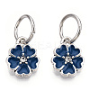 Enamel Style Flower Alloy Rhinestone Charms ENAM-S085-02-2