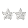 304 Stainless Steel Starfish Stud Earrings EJEW-D281-22S-1