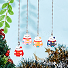 4Pcs 4 Colors PVC Cartoon Lucky Cat Doll Charms Ceiling Fan Pull Chain Extenders AJEW-DC00003-5