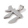 Non-Tarnish 201 Stainless Steel Pendants STAS-A094-11P-2