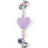 Electroplate Glass and Acrylic Rhinestone Beads Strands MAK-T011-07G-3