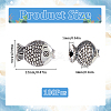 100Pcs Tibetan Style Zinc Alloy Fish Beads TIBEB-SC0001-35-2