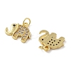Brass Micro Pave Cubic Zirconia Pendants KK-C092-18A-G-2