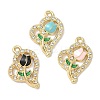 Alloy Enamel & Rhinestone Pendants FIND-C074-20KCG-1