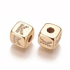 Brass Micro Pave Cubic Zirconia Beads LS-KK-K238-16G-K-2
