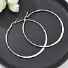 Tarnish Resistant 304 Stainless Steel Big Hoop Earrings EJEW-F105-13P-2