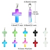 10Pcs 10 Colors Glass Pendant GLAA-FS0001-83-4