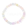 Natural Selenite Round Beaded Stretch Bracelets for Women G-U005-02B-1