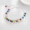 Bohemian Bell Alloy Colorful Enamel Tassel Anklets for Women FS-WG4DBF7-03-1