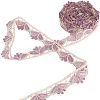 6Yards Polyester Wavy Lace Trim Ribbon SRIB-GF0001-45D-1