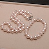 Shell Pearl Round Beaded Necklaces & Bracelets Sets for Women WG18377-33-1