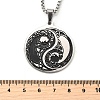 Yin-yang 201 Stainless Steel Pendant Necklaces for Women NJEW-M105-07A-P-3