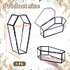 Coffin Brass Glass Decoration Box AJEW-WH0816-068-2