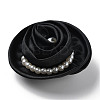 Flower Cloth with Plastic Pearl Brooch Pin JEWB-K013-01P-01-1