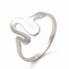 Non-Tarnish 304 Stainless Steel Snake Adjustable Ring for Women RJEW-B027-25P-1