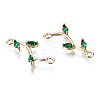 Brass Micro Pave Cubic Zirconia Links Connectors KK-S359-156C-RS-3