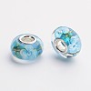 (Holiday Stock-Up Sale)Handmade Lampwork European Large Hole Beads X-LPDL-F003-09-1
