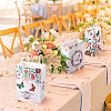 8Pcs 4 Styles Rectangle with Butterfly Pattern Paper Gift Bags CARB-TA0001-09-8