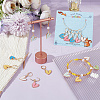 Heart Alloy & Acrylic Pendant Stitch Markers HJEW-AB00308-4