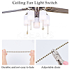 CRASPIRE 2 Sets Alloy Ceiling Fan Pull Chain Extenders FIND-CP0001-80-6