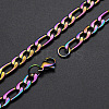 Men's 304 Stainless Steel Figaro Chain Necklaces NJEW-T012-02-46-Q-1
