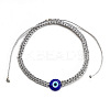 Evil Eye Lampwork Bead Braided Bead Bracelets NE0234-11-1