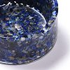 Resin with Natural Lapis Lazuli Chip Stones Ashtray DJEW-F015-01C-3